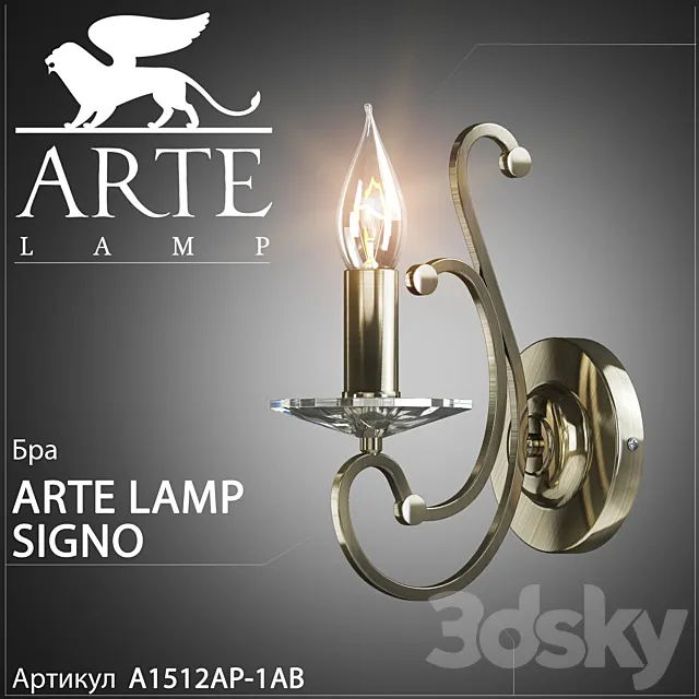 Sconce Arte Lamp Signo A1512AP-1AB 3DSMax File