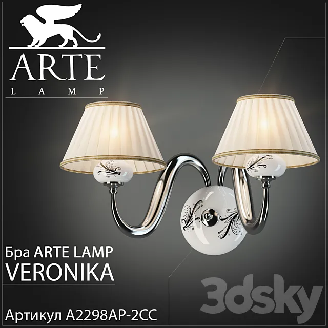 Sconce Arte lamp Veronika A2298AP-2CC 3DS Max Model