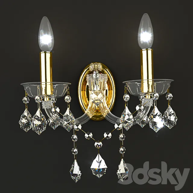 Sconce Crystal Lux Tesoro AP2 3ds Max