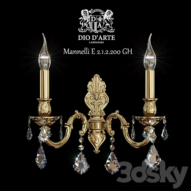 Sconce Dio D’Arte Mannelli E 2.1.2.200 GH 3ds Max