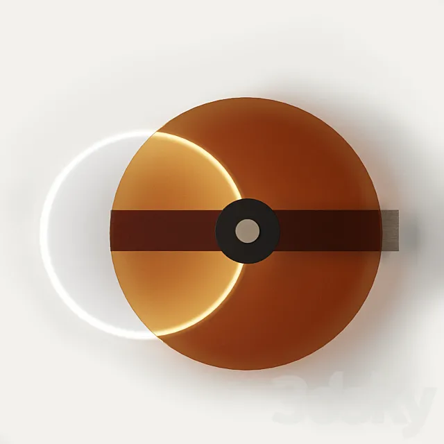 Sconce Space Disk Wall lamp 3DS Max Model