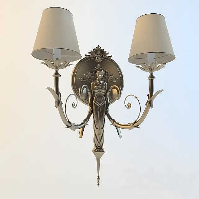 Sconce with a girl 3ds Max