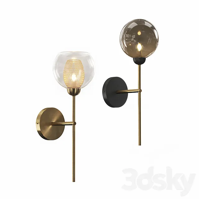 Sconce with glass shade IGEN WALL 3ds Max