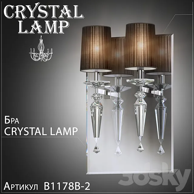 Sconces Crystal Lamp Falcetto B1178B-2 3DSMax File