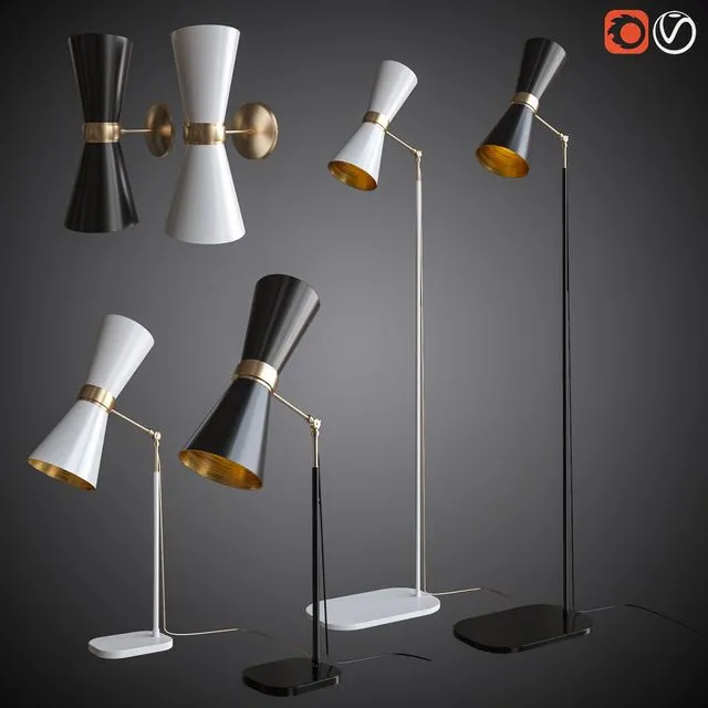 Sconces floor and table lamps MULLAN CAIRO 3dsMax Model