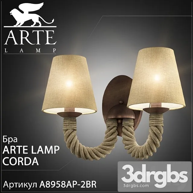 Scone Arte Lamp Corda A8958ap 2br 3dsmax Download