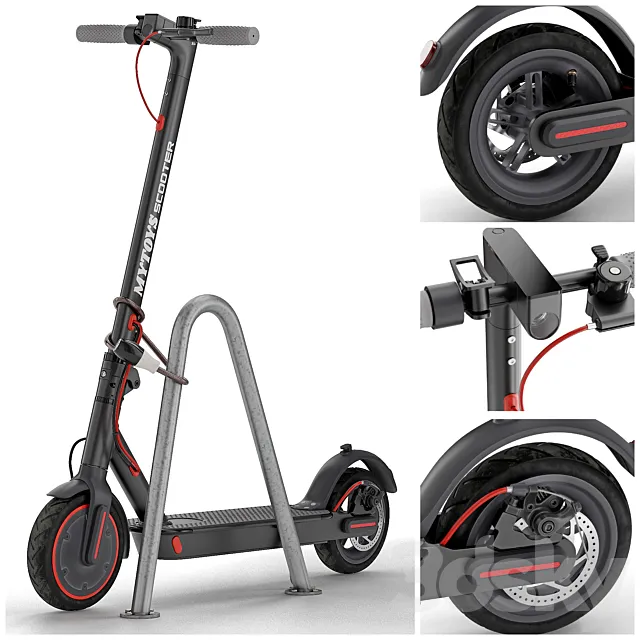 Scooter. Kick scooter. Electric scooter. Bicycle 3ds Max