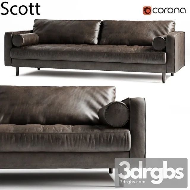 Scott 3 Seater Sofa 3dsmax Download