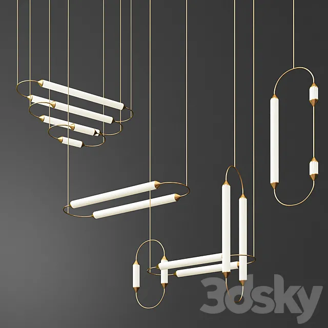 Sculptural Ornamental Lighting from Giopato & Coombes 3ds Max
