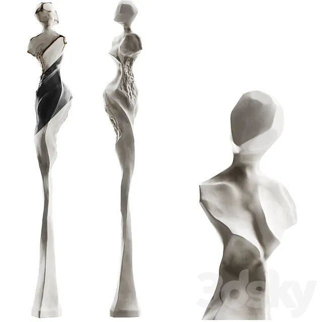 Sculpture Abstract human 02 3ds Max