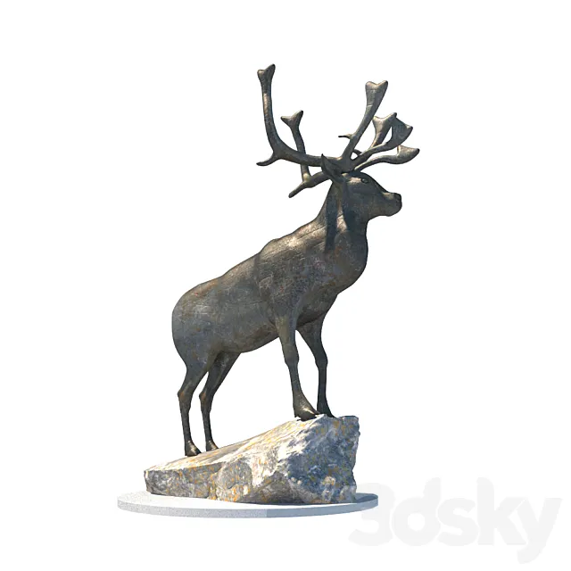 Sculpture  “deer” 3DS Max Model