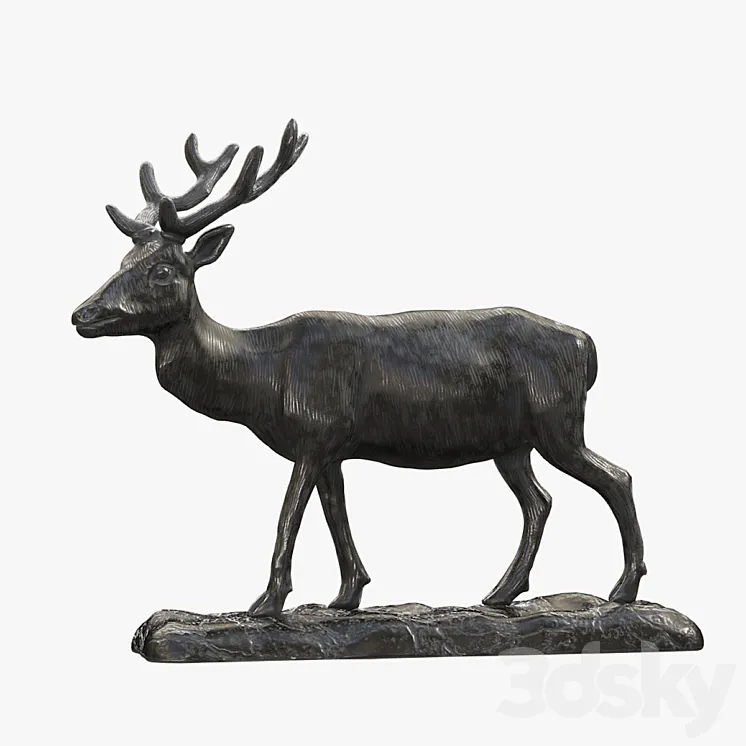 “Sculpture “”Deer””” 3DS Max