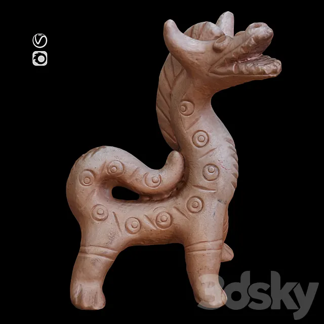 Sculpture Dragon 3DS Max Model