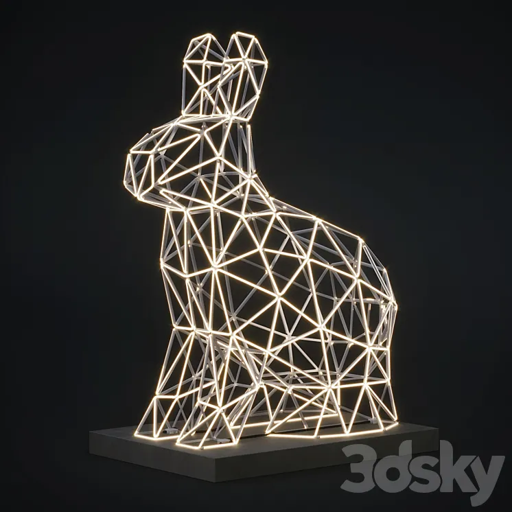 Sculpture Led hare 3DS Max