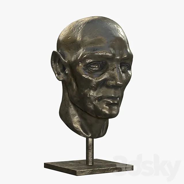 Sculpture – male head 3ds Max