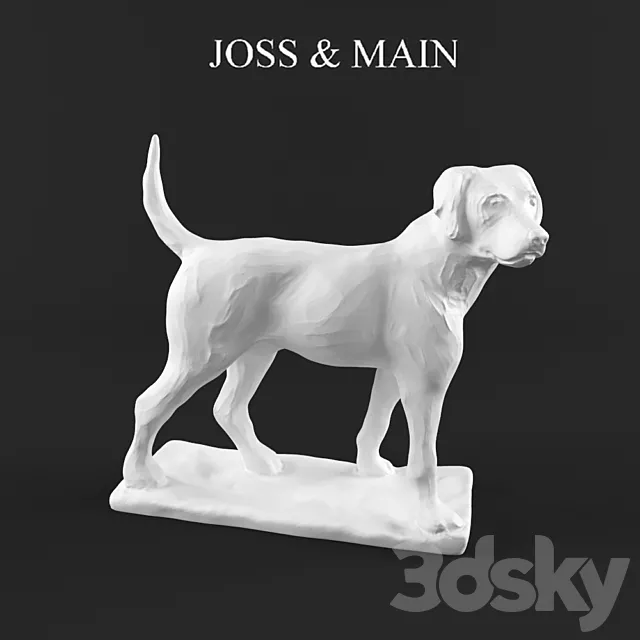 Sculpture of a dog from Joss & Main 3DS Max Model