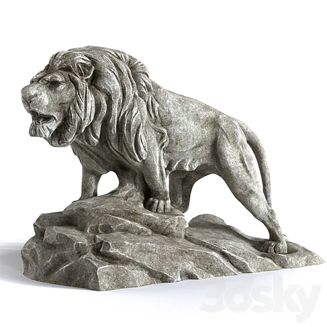 Sculpture of a lion 3DSMax File