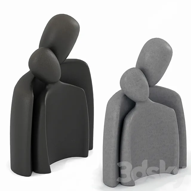 Sculpture of a man and a woman 3ds Max