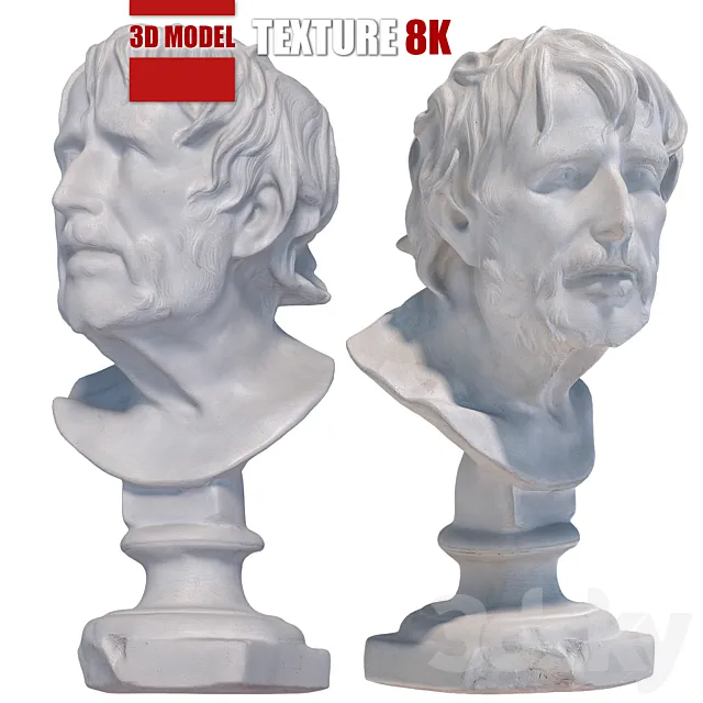 Sculpture of Seneca 122 3ds Max