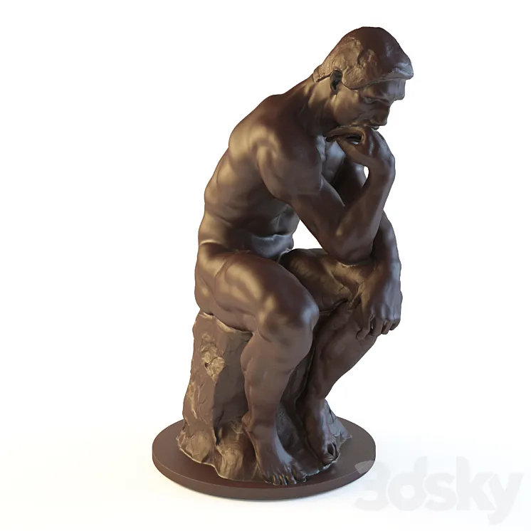 Sculpture Rodin Thinker 3DS Max