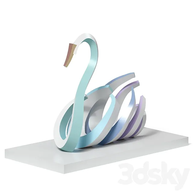 Sculpture statue Swan 3DS Max Model