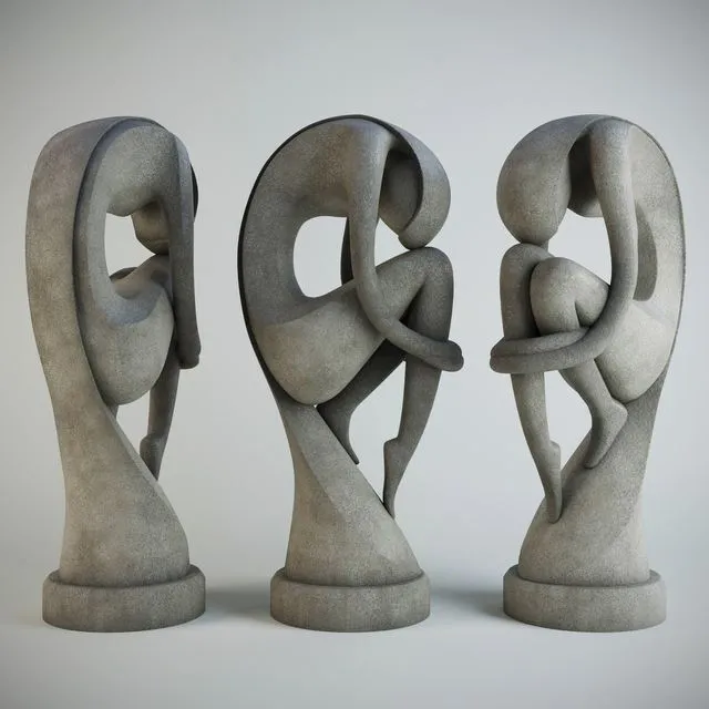 Sculpture stone concrete 3dsMax Model