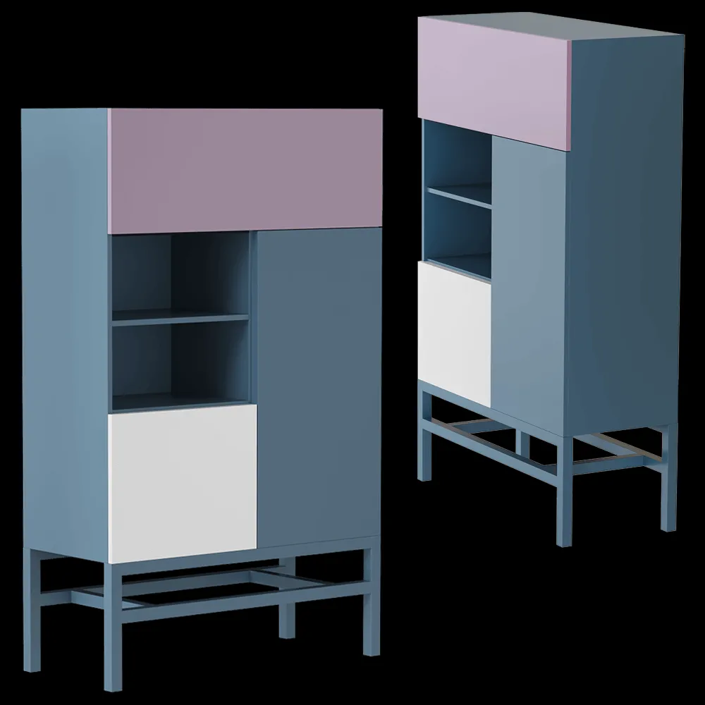 Sculptures Jeux  – Cabinet Mosaico 3ds Max