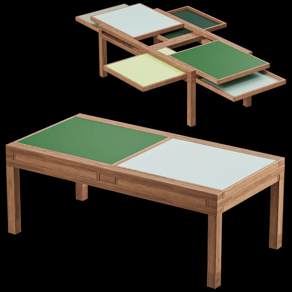 Sculptures Jeux  – Table Hexa 3ds Max