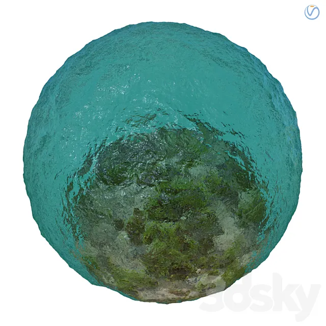 Sea water material 3DS Max Model