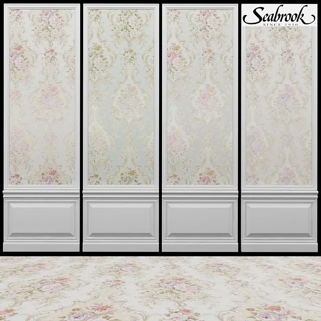 Seabrook Damask Folio-2 3ds Max