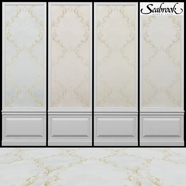 Seabrook Damask Folio-3 3ds Max