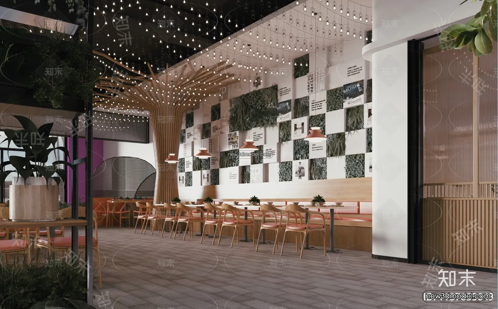 Seafood Restaurant 3D Scene – 3D Blocks – 018 – VRAY