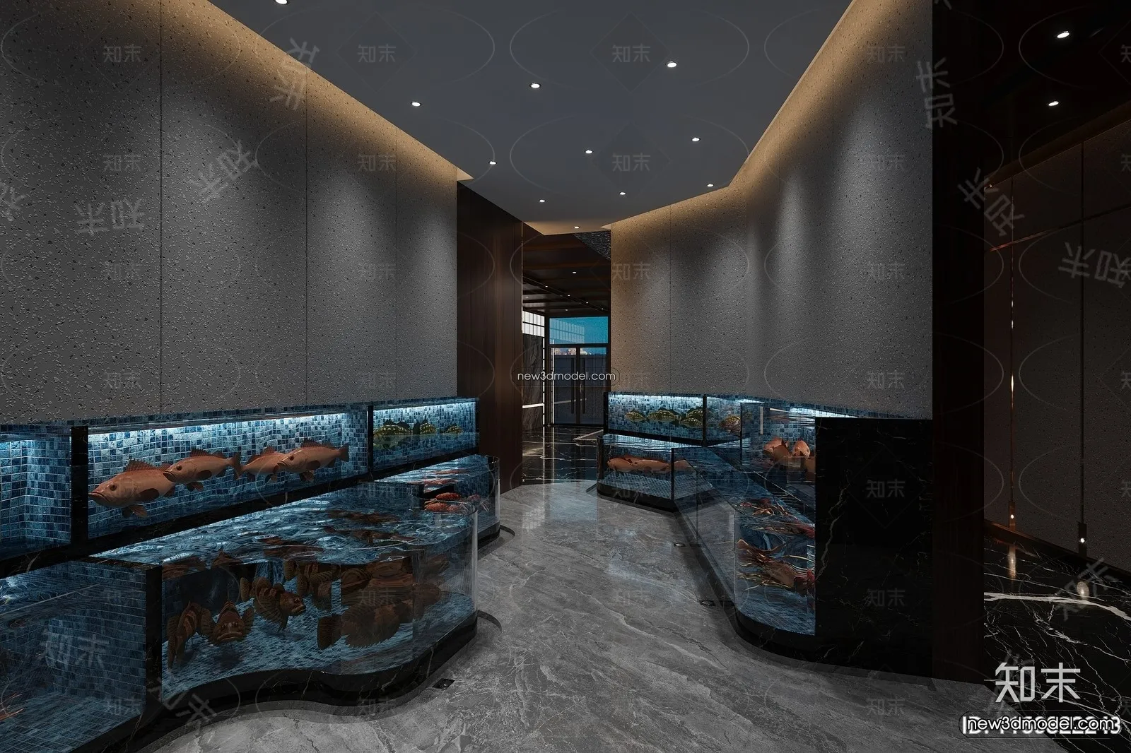Seafood Restaurant 3D Scene – 3D Blocks – 027 – CORONA