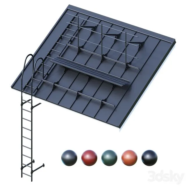 Seam roofing and security system Grand Line 3dsMax Model