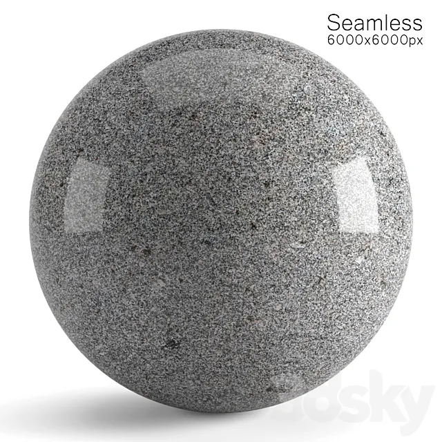 Seamless gray granite material. 2 pcs 3ds Max