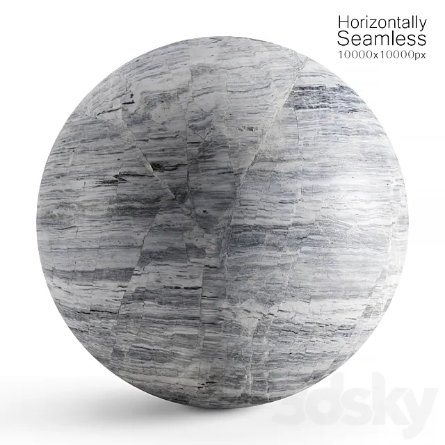 Seamless horizontal gray marble material 3ds Max