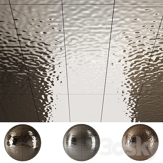 Seamless material Metal panels Wave 3ds Max