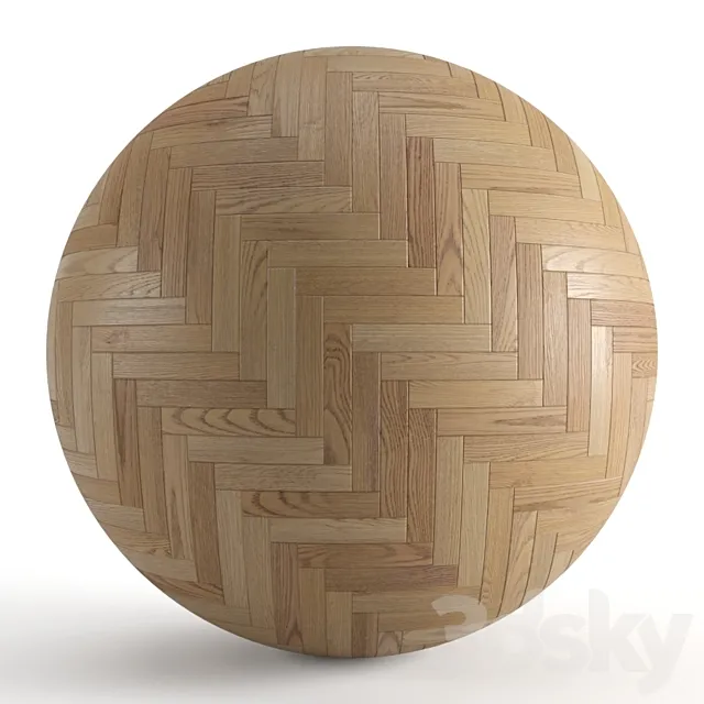 Seamless texture of parquet from solid oak v2. PBR 3DS Max Model