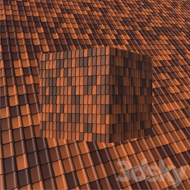 Seamless Texture – Roof Tile 3ds Max