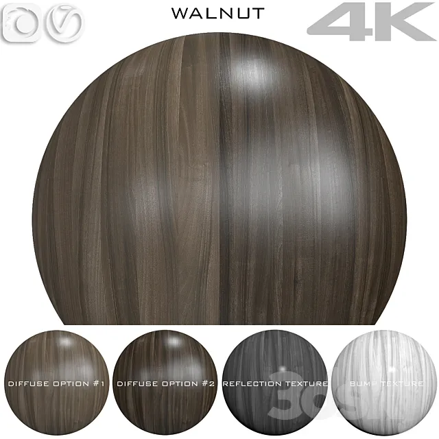 Seamless texture – Walnut 6 3ds Max