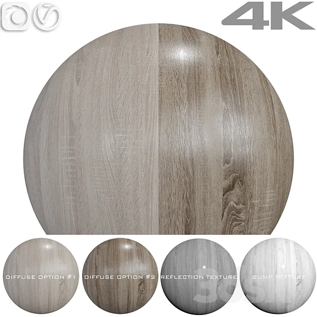 Seamless textures – OAK 3DS Max Model