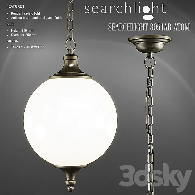 SEARCHLIGHT 3051AB ATOM 3ds Max