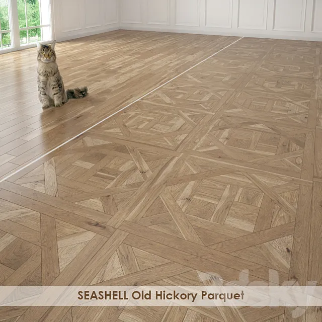 SEASHELL Old Hickory Parquet 3ds Max