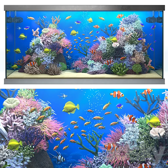 Seawater aquarium 3DSMax File