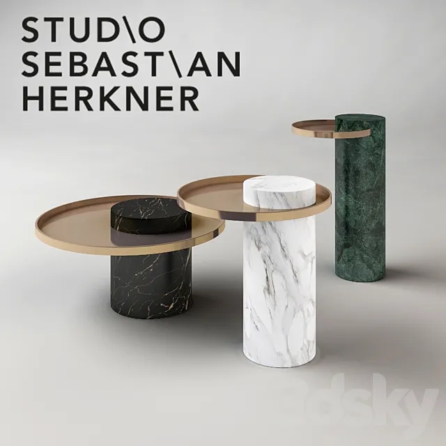 Sebastian Herkner SALUTE TABLE 3DS Max Model