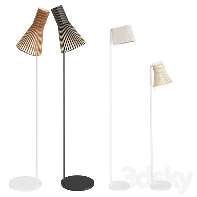 Secto Design Wooden Floor Lamps 3ds Max