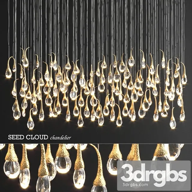 Seed cloud 112 buds chandelier by ocher