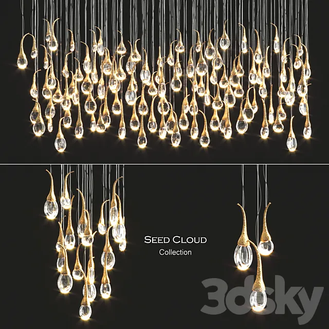 Seed Cloud Chandelier Collection by Orche 3ds Max