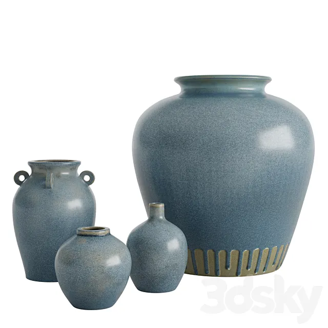 Seehorn Handcrafted Vases 3DS Max Model