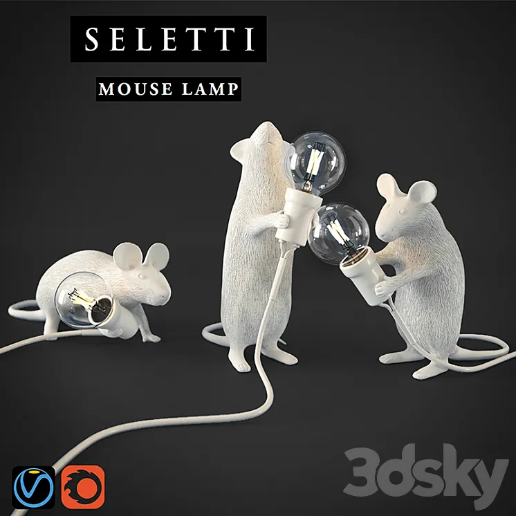 SELETTI Mouse Lamps 3DS Max